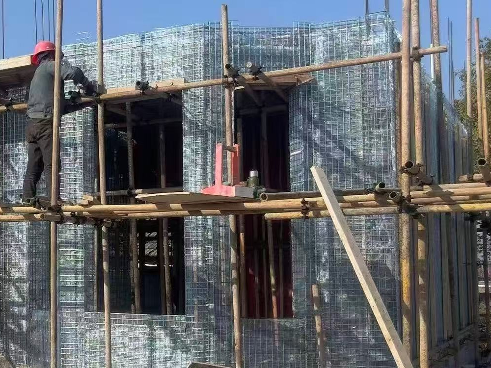 叠合钢网低碳建房